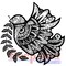 Deep Red Stamps Dove Zentangle Rubber Cling Stamp 2 x 2 inches